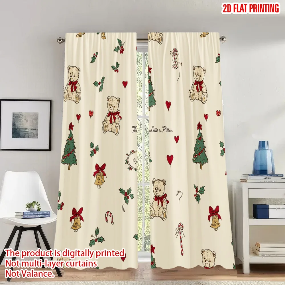 2pcs 2D flat printing Happy Christmas fashion curtains Cute Christmas Bears Trees Digital Printed Polyester Drapes Family Party
2pcs 2D flat printing Happy Christmas fashion curtains Cute Christmas Bears Trees Digital Printed Polyester Drapes Family Party
