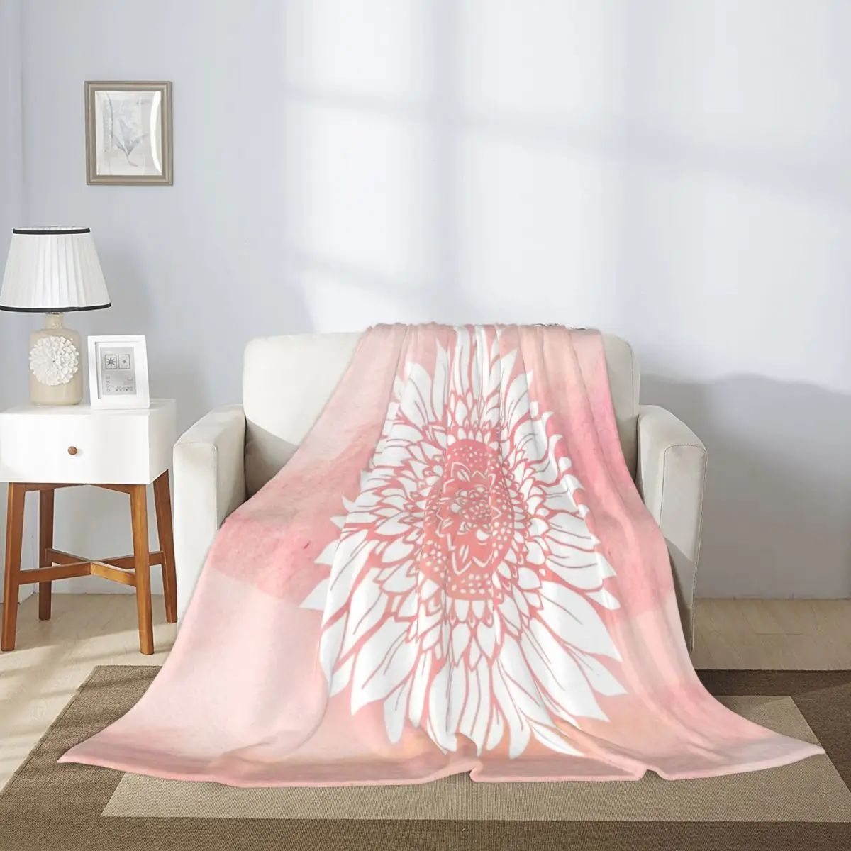 Soft and Cozy Throw Blanket for Sofa or Bed Pink Watercolor Flower Tapestry Design
Soft and Cozy Throw Blanket for Sofa or Bed Pink Watercolor Flower Tapestry Design