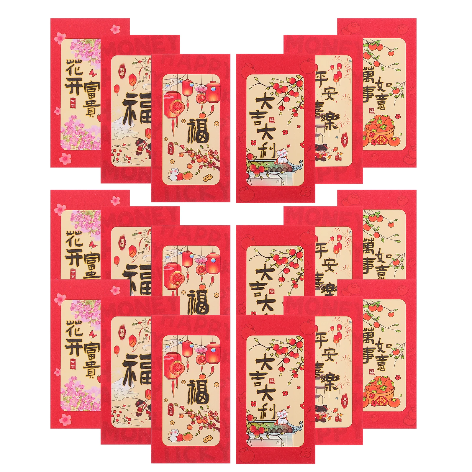 18 Pcs 3D Red Envelopes Lunar New Year Packets Reusable Material Hong Bao Spring Festival Cards Envelopes Gifts
18 Pcs 3D Red Envelopes Lunar New Year Packets Reusable Material Hong Bao Spring Festival Cards Envelopes Gifts