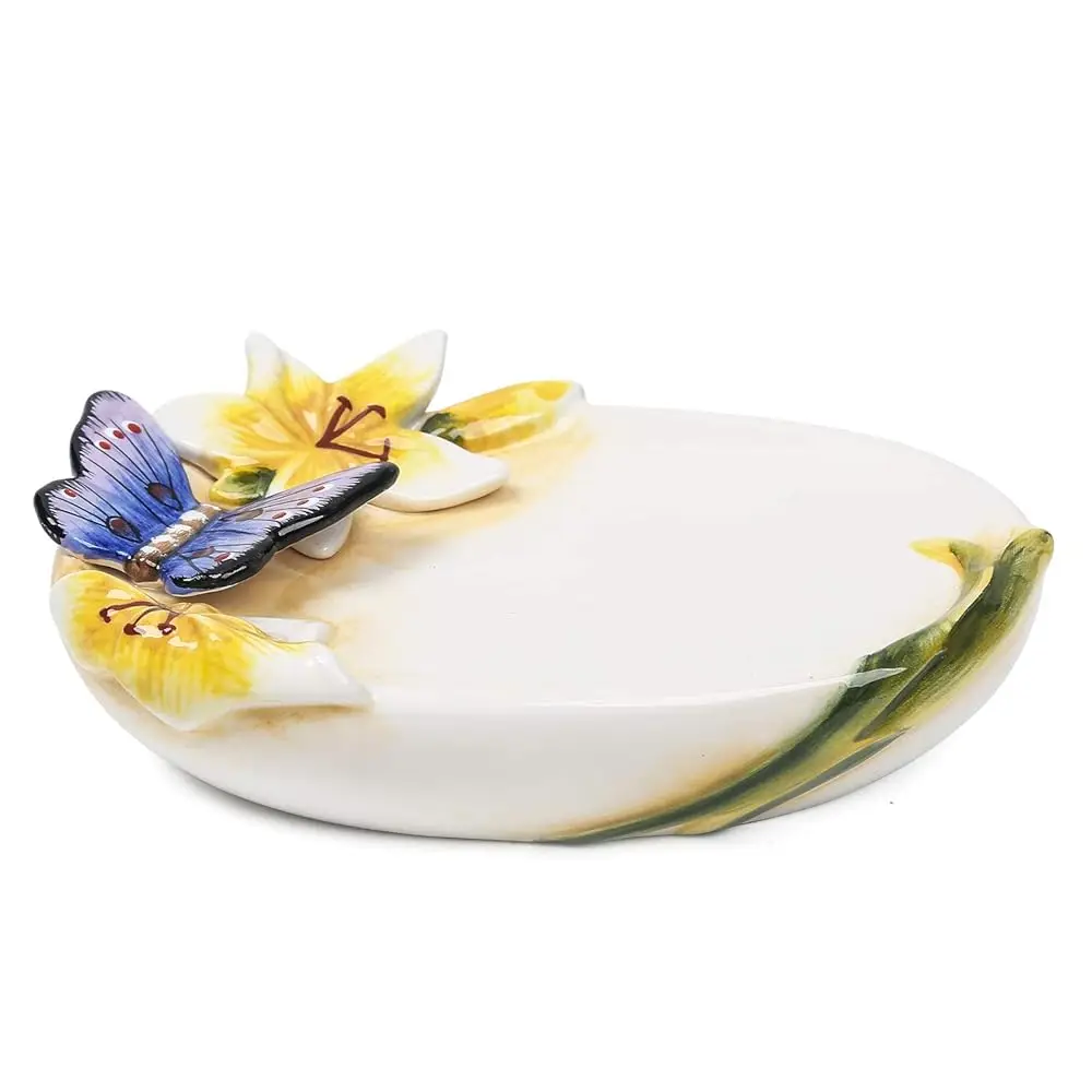 Ceramic Soap Dish Holder, for Bathroom,Tub and Kitchen Sink,3D Butterfly and Lily Design
Ceramic Soap Dish Holder, for Bathroom,Tub and Kitchen Sink,3D Butterfly and Lily Design