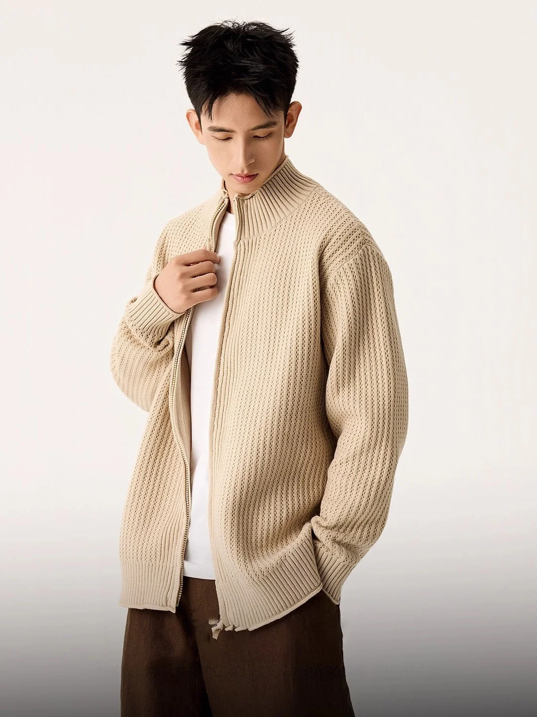Loose Fit Knitted Cardigan Anti-Wrinkle Sweater Men's Autumn Winter Lazy Sle f High Collar Commute Outerwear
Loose Fit Knitted Cardigan Anti-Wrinkle Sweater Men's Autumn Winter Lazy Sle f High Collar Commute Outerwear