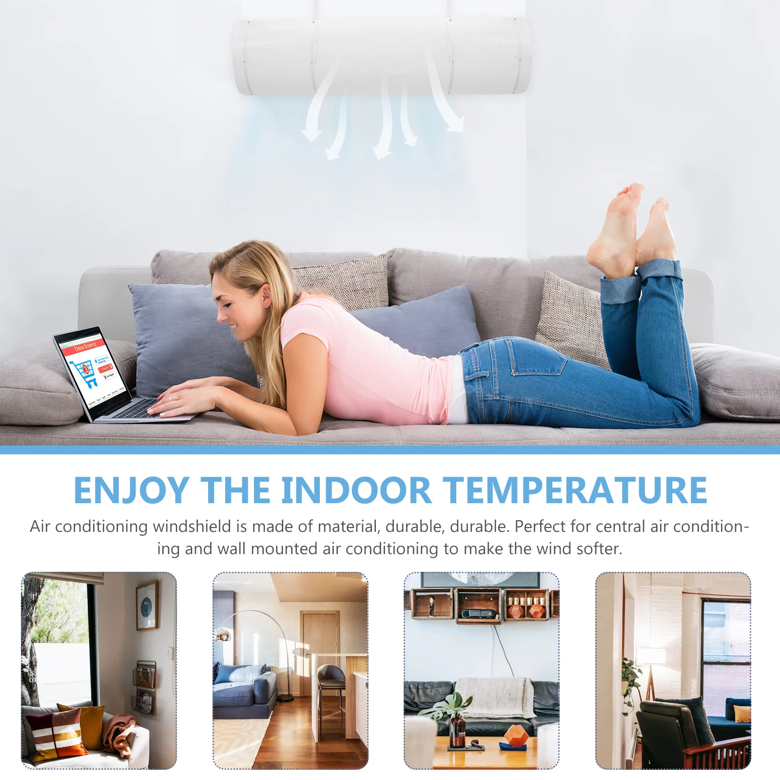 1Set Outlets Wind Board Anti Blowing Baffle for Indoor Air Conditioner Gentle Airflow Design Simple Install Air Cooled Wind
1Set Outlets Wind Board Anti Blowing Baffle for Indoor Air Conditioner Gentle Airflow Design Simple Install Air Cooled Wind