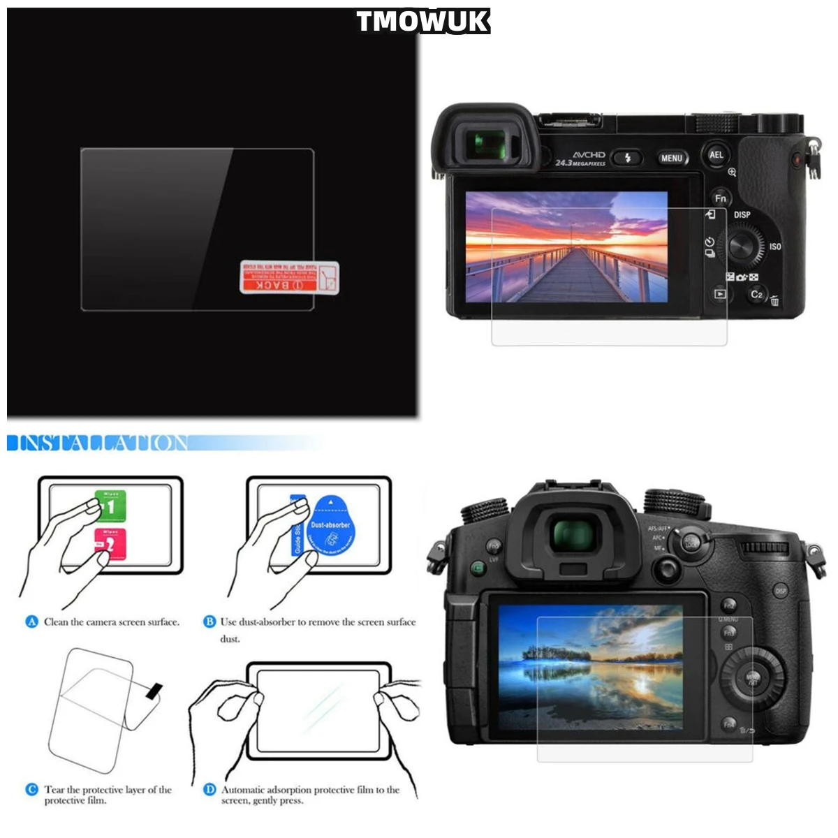 Sony A7RII A7RIII A7R4 A7R4A A7SMII A7RMII A7MII A7MIII 9H Hardness Tempered Glass Screen Protector Anti-Fingerprint
Sony A7RII A7RIII A7R4 A7R4A A7SMII A7RMII A7MII A7MIII 9H Hardness Tempered Glass Screen Protector Anti-Fingerprint