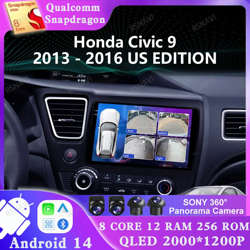 Android 14 For Honda Civic 9 2013 - 2016 US EDITION DSP 2 DIN Multimedia Stereo 4G LTE Head Unit GPS Viedo Player Navigation DVD
Android 14 For Honda Civic 9 2013 - 2016 US EDITION DSP 2 DIN Multimedia Stereo 4G LTE Head Unit GPS Viedo Player Navigation DVD