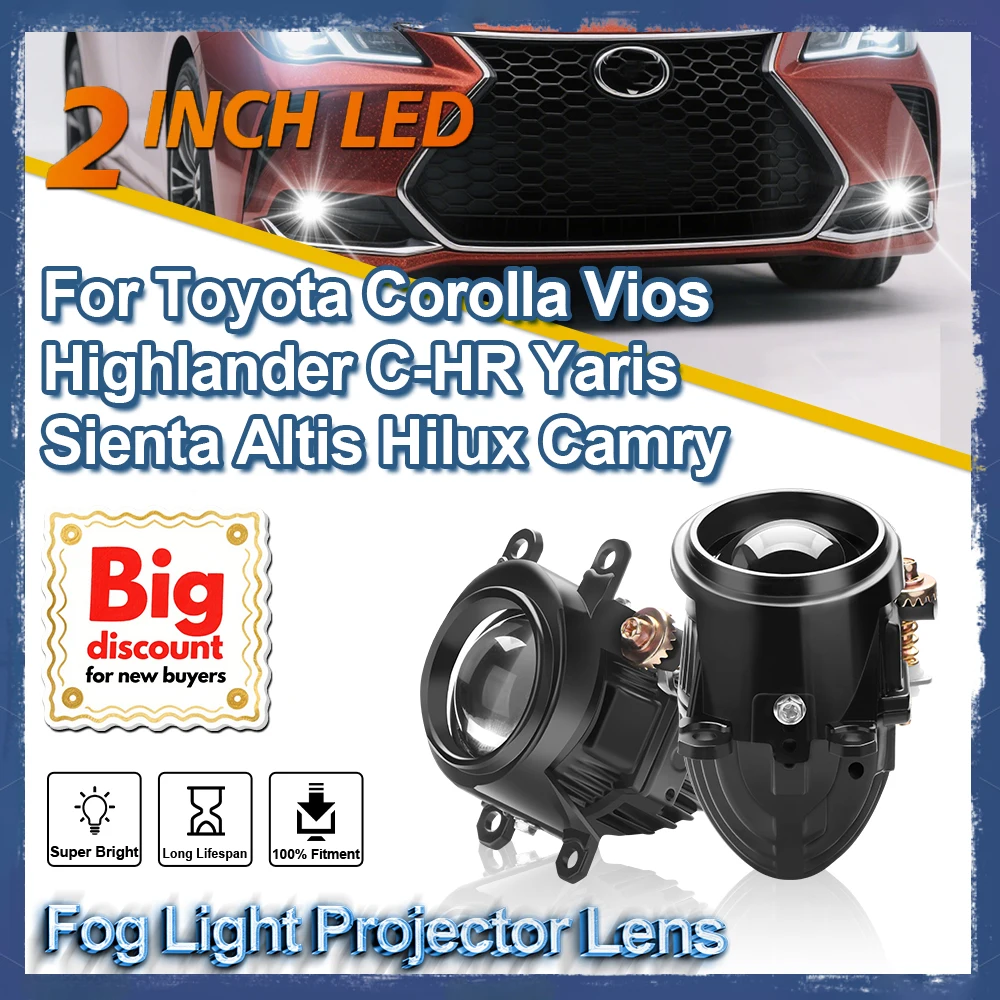 ROADSUN 2.0 Inch Bi LED Mini PTF Fog Light Projector Lens For Toyota Corolla Vios Highlander C-HR Yaris Sienta Altis Hilux Camry
ROADSUN 2.0 Inch Bi LED Mini PTF Fog Light Projector Lens For Toyota Corolla Vios Highlander C-HR Yaris Sienta Altis Hilux Camry