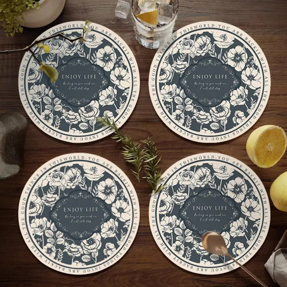 Dining Table Coaster Round Dining Table Coaster Floral Print Coaster Set Absorbent Non-slip Cup Mats for Home Kitchen Decor
Dining Table Coaster Round Dining Table Coaster Floral Print Coaster Set Absorbent Non-slip Cup Mats for Home Kitchen Decor