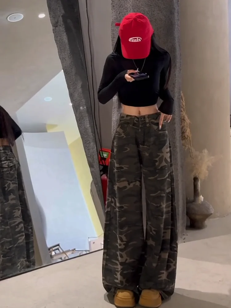 American High Street Camouflage High Waist Wide Leg Jeans Women's Autumn Winter New Loose Slimming Draping Straight Floor-Len...
American High Street Camouflage High Waist Wide Leg Jeans Women's Autumn Winter New Loose Slimming Draping Straight Floor-Len...