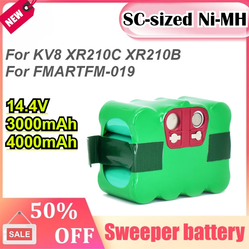 Ni-MH 14.4V 3000mAh/4000mAh for Zhibao KV8 XR210C XR210B for FMART FM-019 Vacuum Cleaner Sweeping Robot Battery
Ni-MH 14.4V 3000mAh/4000mAh for Zhibao KV8 XR210C XR210B for FMART FM-019 Vacuum Cleaner Sweeping Robot Battery