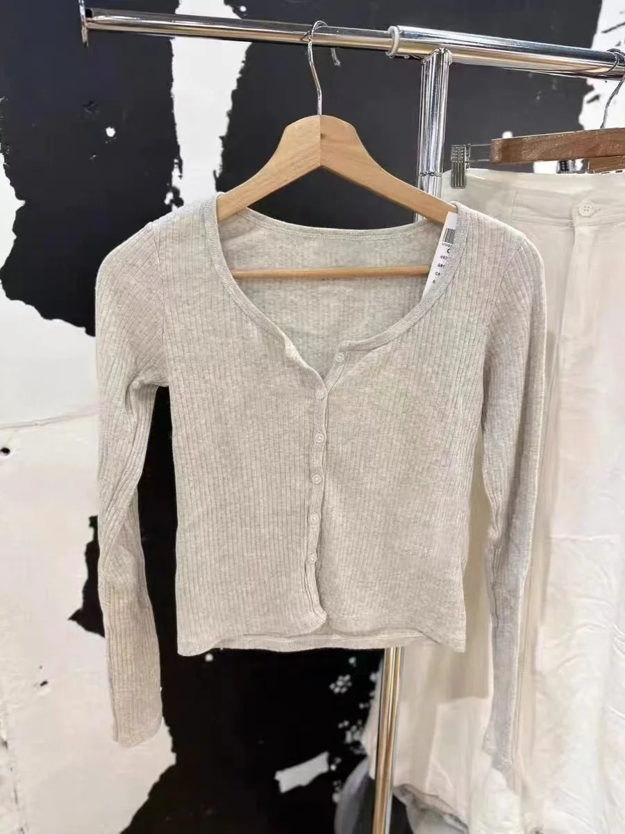 BM American Retro Single Button round Ne Knitted Open Cardigan Long Sve Slim Fit ort Outerwear Vertical Stripe Pure Color
BM American Retro Single Button round Ne Knitted Open Cardigan Long Sve Slim Fit ort Outerwear Vertical Stripe Pure Color