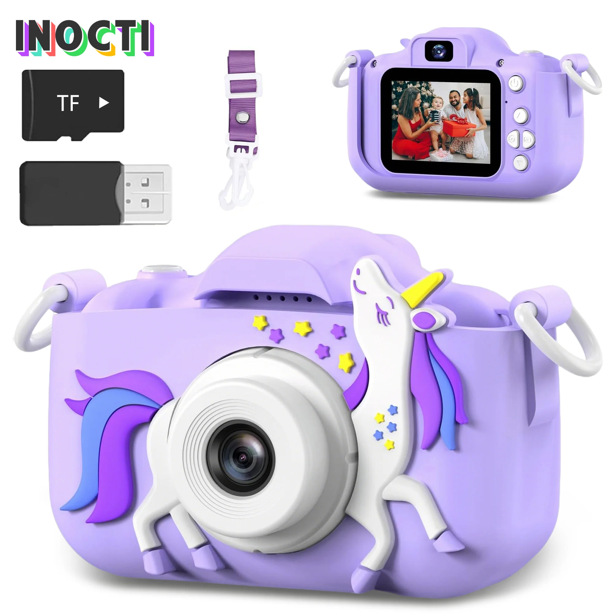 Детские фотоаппараты INOCTI, серия единорогов, детская камера, цифровая видеокамера для малышей, игрушки для детей 3-12 лет, подарки на Рождество и день рождения 
Детские фотоаппараты INOCTI, серия единорогов, детская камера, цифровая видеокамера для малышей, игрушки для детей 3-12 лет, подарки на Рождество и день рождения