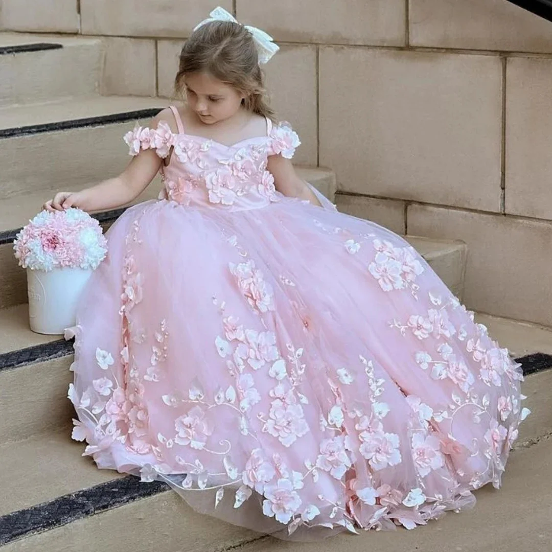 Customized Flower Girl Dress Floral Appliques With Bow Sleeveless For Wedding Birthday Party Prom Holy Communion Gown
Customized Flower Girl Dress Floral Appliques With Bow Sleeveless For Wedding Birthday Party Prom Holy Communion Gown