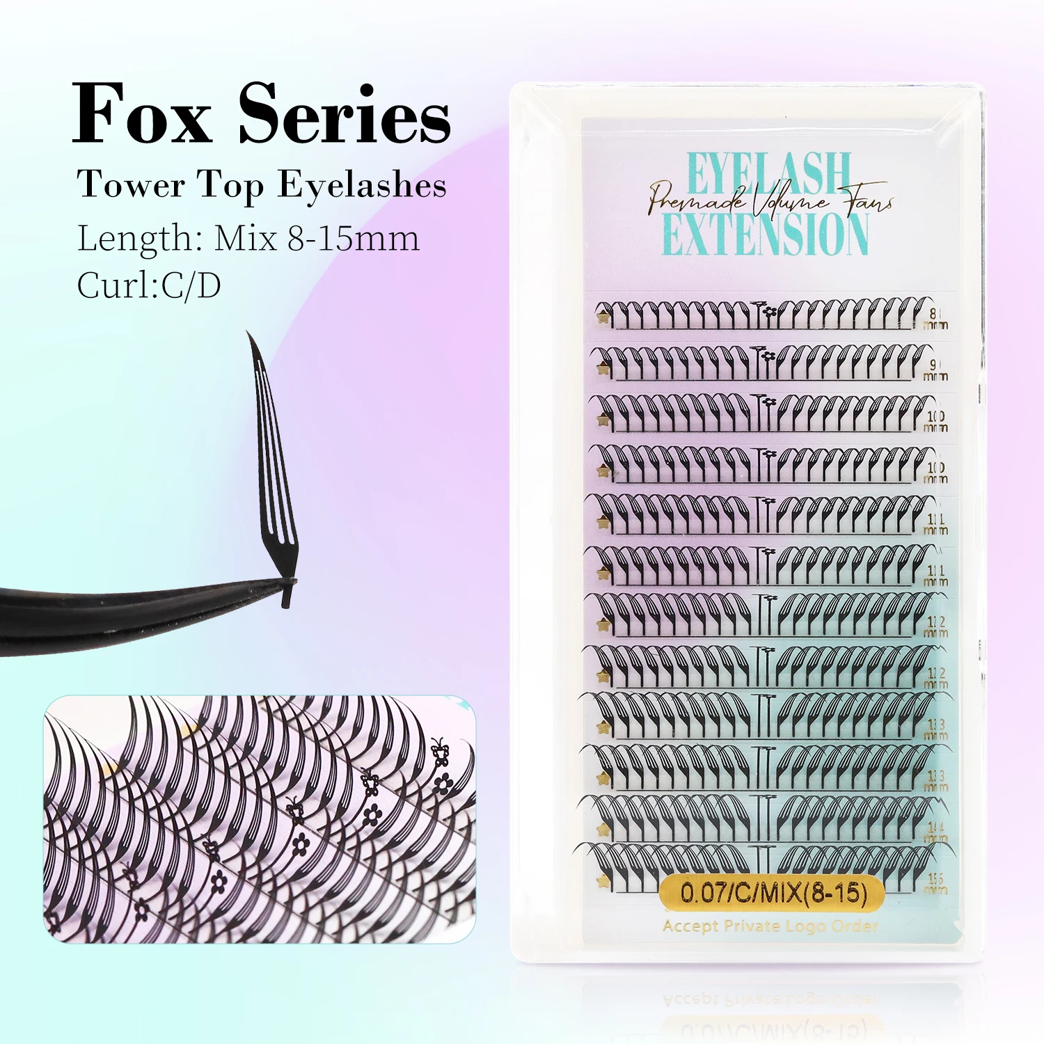 AGUUD Fox Feather Shape Premade Fan Comic Spire Lashes Extensions C D Curl 8-15mm Mix Natural Manga Style Eyelash Professional
AGUUD Fox Feather Shape Premade Fan Comic Spire Lashes Extensions C D Curl 8-15mm Mix Natural Manga Style Eyelash Professional