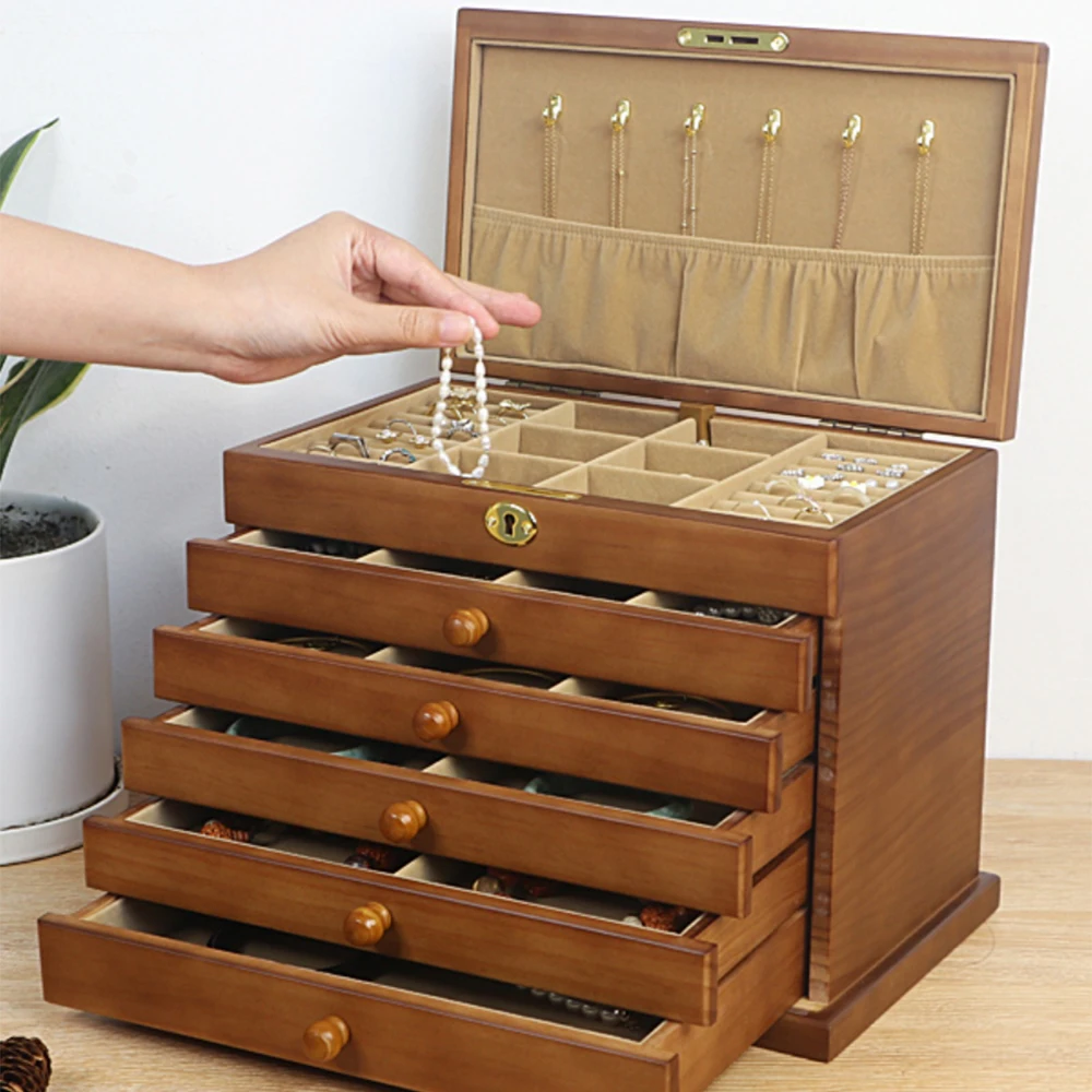 YB Solid Wood Jewelry Box Storage Box With Lock Antique Large Capacity Chinese Style Exquisite Household Jewelry Box
YB Solid Wood Jewelry Box Storage Box With Lock Antique Large Capacity Chinese Style Exquisite Household Jewelry Box