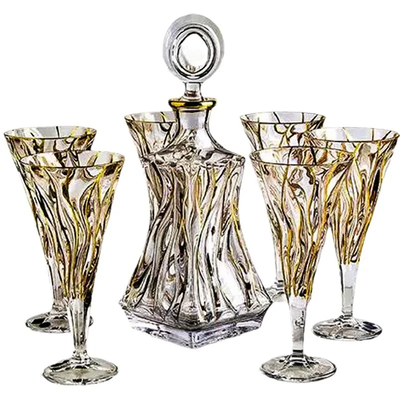 Imported crystal glass gold-painted red wine goblet, wine set to cup gift box set
Imported crystal glass gold-painted red wine goblet, wine set to cup gift box set