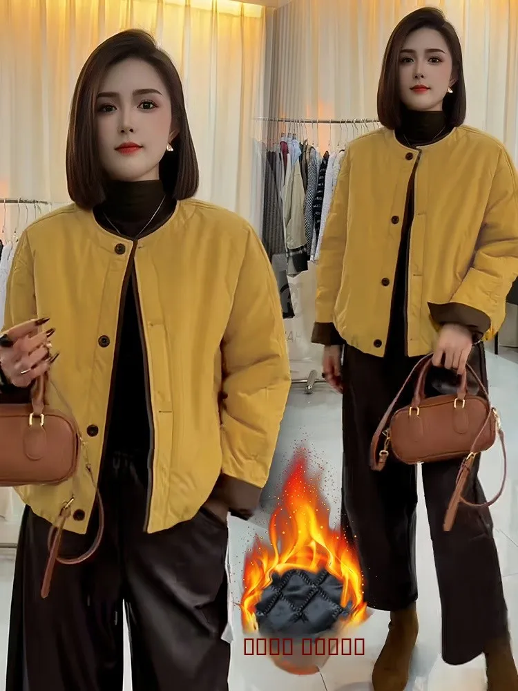 Korean Sle Women's ort Thiened Fce Jaet Winter Outerwear Casual Ele Street Sle plus Size Cotton Coat
Korean Sle Women's ort Thiened Fce Jaet Winter Outerwear Casual Ele Street Sle plus Size Cotton Coat