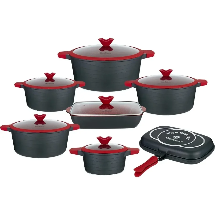 14Piece DieCast Aluminum Cookware Set with NonStick Coating for HighHeat Cooking InductionCompatible Ideal for Daily Home Use a
14Piece DieCast Aluminum Cookware Set with NonStick Coating for HighHeat Cooking InductionCompatible Ideal for Daily Home Use a
