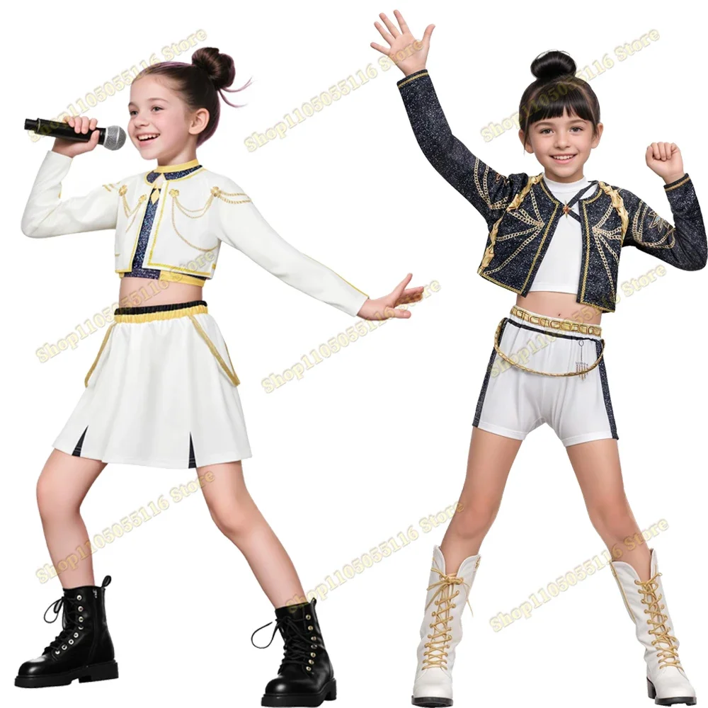 Newly Rumi Black Gloden Suits Demon Hunter KPop Cosplay Costume Disguise Role Playying Clothes Wigs Set Halloween Party Suits
Newly Rumi Black Gloden Suits Demon Hunter KPop Cosplay Costume Disguise Role Playying Clothes Wigs Set Halloween Party Suits