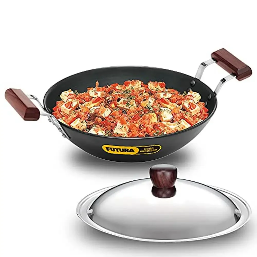 Induction Compatible Non-Stick Deep Fry Pan Kadhai with Steel Lid 2.5L Capacity Heat Resistant Fast Cooking Metal Ladle Safe
Induction Compatible Non-Stick Deep Fry Pan Kadhai with Steel Lid 2.5L Capacity Heat Resistant Fast Cooking Metal Ladle Safe