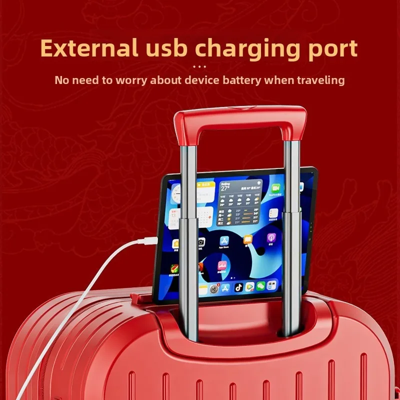 Red Wedding Luggage Set Pair Red Leather Suitcases Bride Travel Case Large Capacity Safe Lock Carry on Luggage Luggage Set
Red Wedding Luggage Set Pair Red Leather Suitcases Bride Travel Case Large Capacity Safe Lock Carry on Luggage Luggage Set