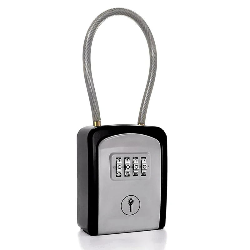 AS94-Key Lock Box Портативный со съемной кабельной скобой Внутренняя и наружная водонепроницаемая 4-значная комбинация
AS94-Key Lock Box Портативный со съемной кабельной скобой Внутренняя и наружная водонепроницаемая 4-значная комбинация