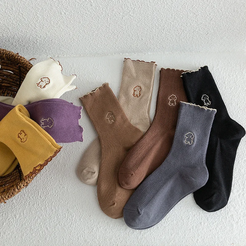 Purple Sheep Embroidery Japanese Kawaii Cute Socks Winter Thick Thermal Long Sock 25% Wool Warm Women's Socks for Christmas Gift
Purple Sheep Embroidery Japanese Kawaii Cute Socks Winter Thick Thermal Long Sock 25% Wool Warm Women's Socks for Christmas Gift