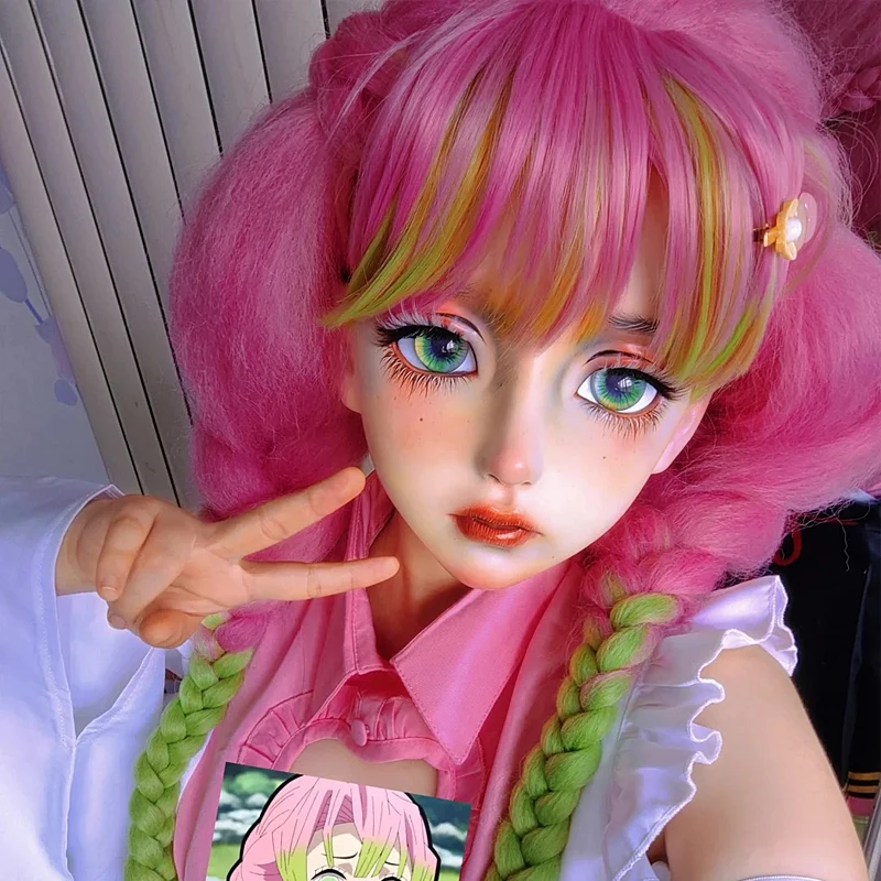 BJD Resin Half Head/Full Head Masks Kigurumi Eyes Crossdress Cosplay Japanese Anime Role Lolita Masks Eyes And Wig
BJD Resin Half Head/Full Head Masks Kigurumi Eyes Crossdress Cosplay Japanese Anime Role Lolita Masks Eyes And Wig