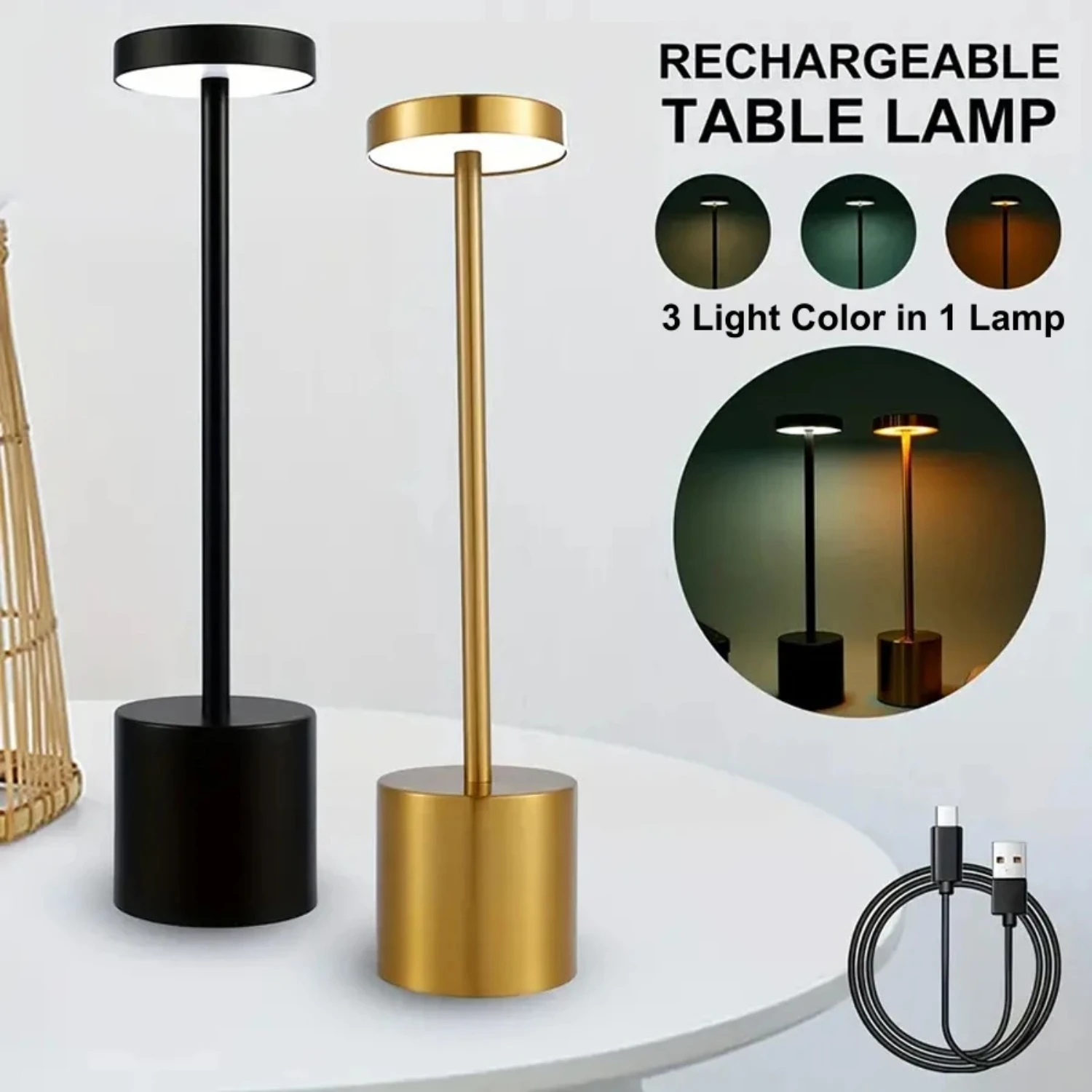 Elegant and Stylish Cordless LED Table Lamp, Perfect for Creating an Ambiance in the Bedroom or Restaurant, Rechargeable and Nor
Elegant and Stylish Cordless LED Table Lamp, Perfect for Creating an Ambiance in the Bedroom or Restaurant, Rechargeable and Nor