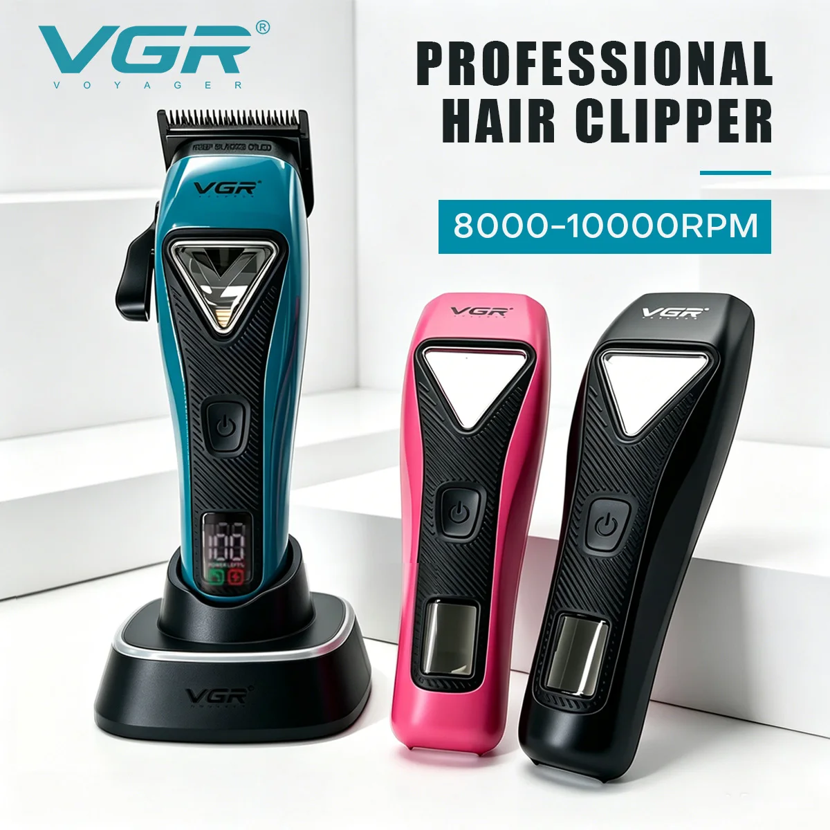 VGR Hair Trimmer Professional Hair Cutting Machine LED Cordless Barber Clipper Vector Motor 11000 RPM Hair Trimmer for Men V-035
VGR Hair Trimmer Professional Hair Cutting Machine LED Cordless Barber Clipper Vector Motor 11000 RPM Hair Trimmer for Men V-035