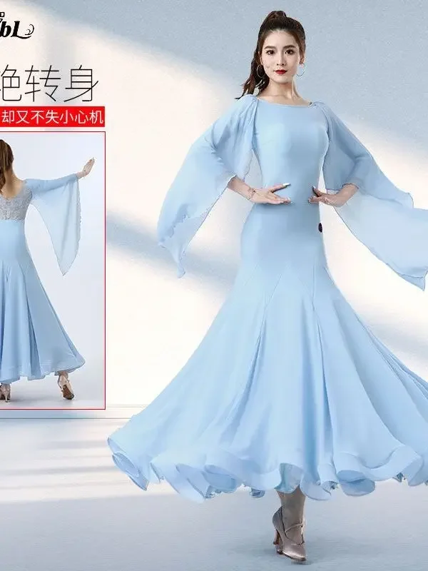 Waltz Performace Costume High End Dance Skirt Large Swing Dress New Women's High End Social Dance Clothes
Waltz Performace Costume High End Dance Skirt Large Swing Dress New Women's High End Social Dance Clothes