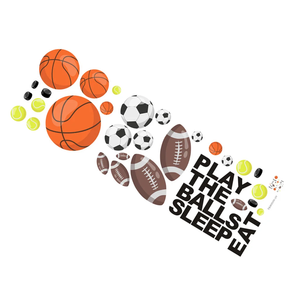Creative Football Basketball Pattern Wall Decal Children Room Decor DIY Indoor Sticker Sports Theme Decorative Wall Pasting
Creative Football Basketball Pattern Wall Decal Children Room Decor DIY Indoor Sticker Sports Theme Decorative Wall Pasting