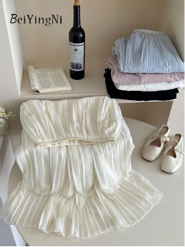 Beiyingni Elegant Luxury Chiffon Skirts Women 2026 Summer Korean High Waist Pleated Skirt Ladies Stylish Flowy Commut Skirts
Beiyingni Elegant Luxury Chiffon Skirts Women 2026 Summer Korean High Waist Pleated Skirt Ladies Stylish Flowy Commut Skirts