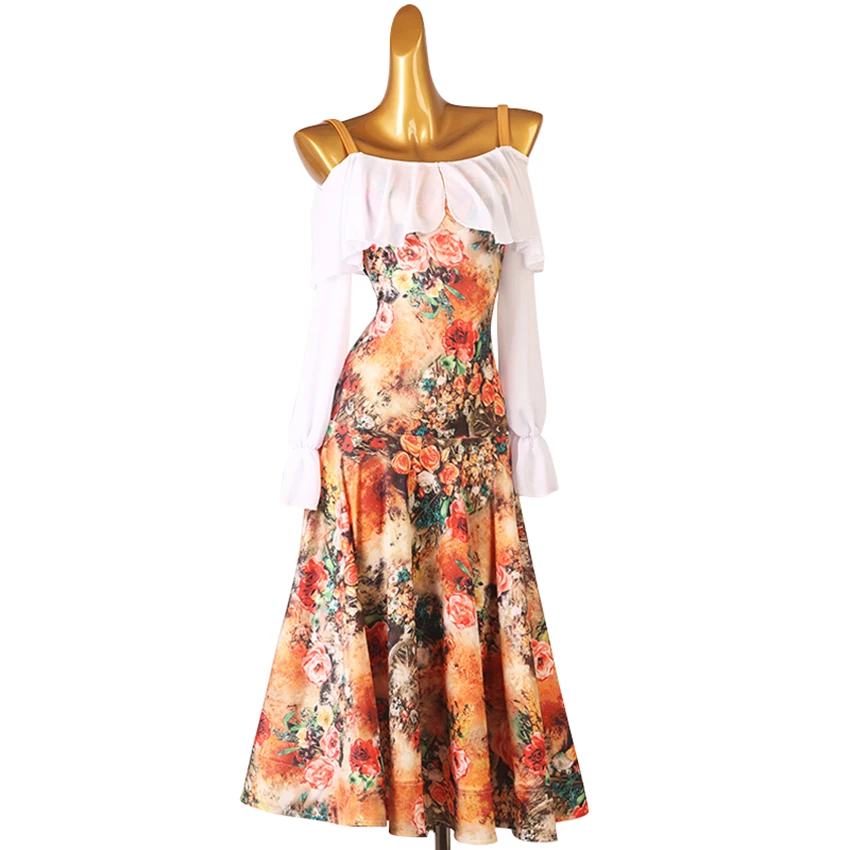 New Printing Modern Stage Dress National Standard Party Clothes Women Ballroom Dance Dresses Waltz Performance Costumes
New Printing Modern Stage Dress National Standard Party Clothes Women Ballroom Dance Dresses Waltz Performance Costumes