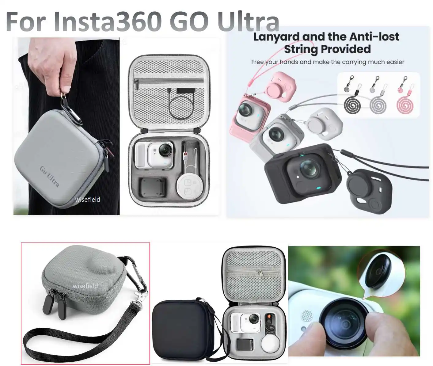 For Insta360 GO Ultra Carry Case Storage Bag / Optical Lens Guard /Protective Cover Sleeve Shell with Strap Camera Accessories
For Insta360 GO Ultra Carry Case Storage Bag / Optical Lens Guard /Protective Cover Sleeve Shell with Strap Camera Accessories