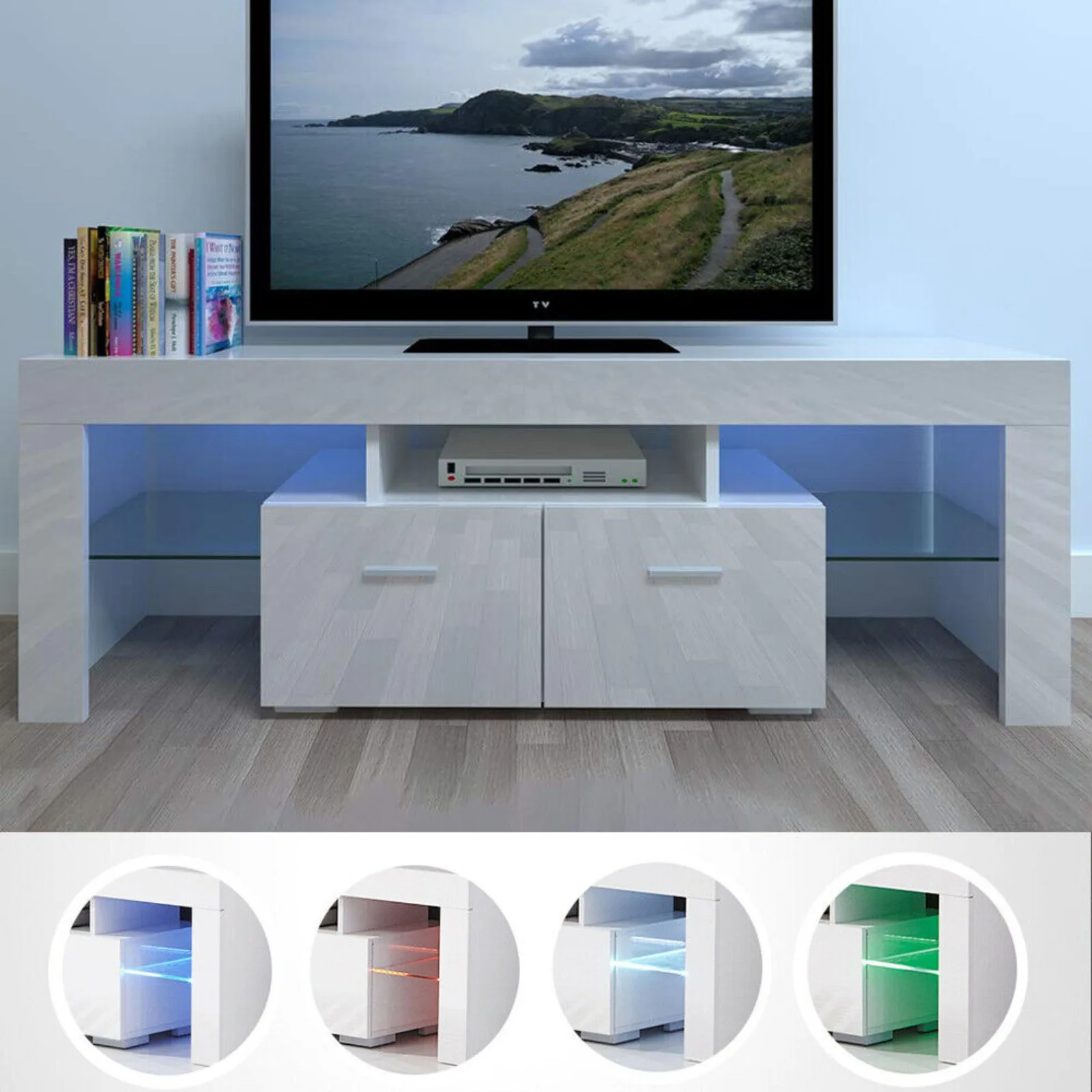 Modern LED TV Stand Cabine w/ 2 Drawer Media Console Table Entertainment Center United States
Modern LED TV Stand Cabine w/ 2 Drawer Media Console Table Entertainment Center United States