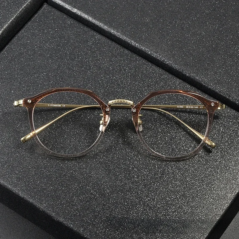 Top Quality Round Gradient Color Small Acetate Pure Titanium Myopia Glasses Retro Men's Frames Women Prescription Eyeglasses
Top Quality Round Gradient Color Small Acetate Pure Titanium Myopia Glasses Retro Men's Frames Women Prescription Eyeglasses