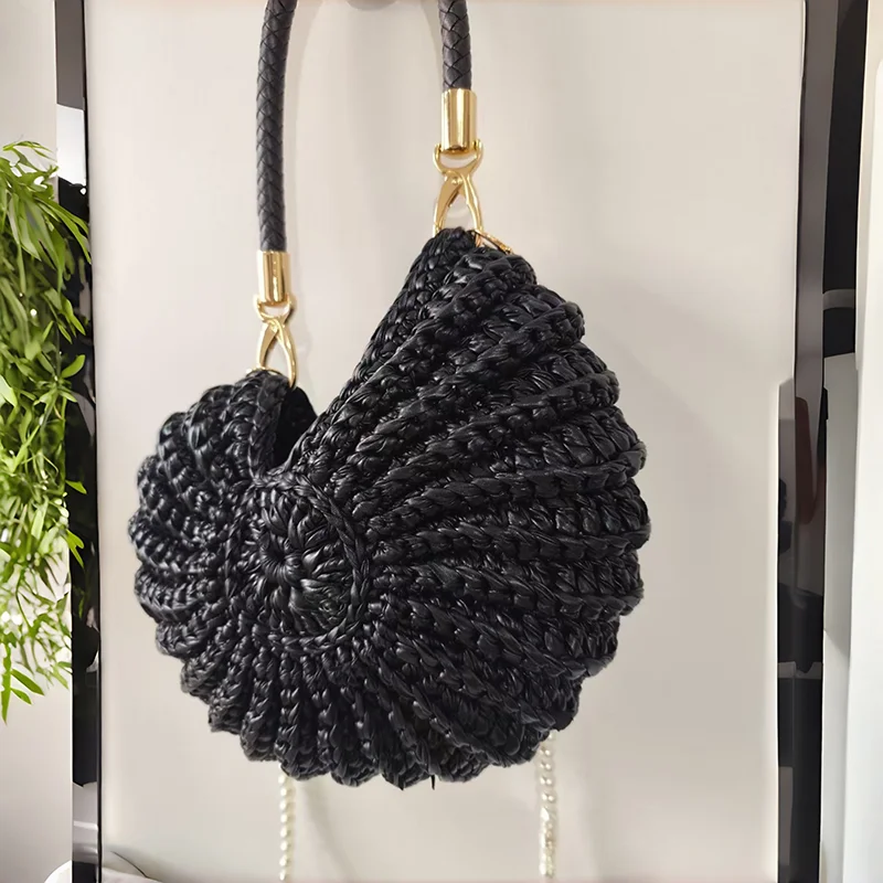 Сумка ручной работы, новые металлические цвета, простая сумка-ракушка, сумка через плечо с жемчужной цепочкой, стильная универсальная пляжная сумка.
Сумка ручной работы, новые металлические цвета, простая сумка-ракушка, сумка через плечо с жемчужной цепочкой, стильная универсальная пляжная сумка.