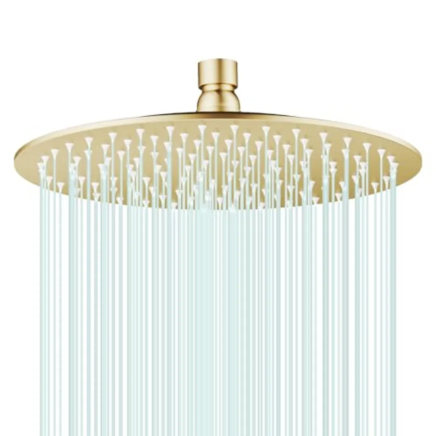 All Metal Rain Shower Head - Heavy Duty Stainless Steel Easy Install High Water Flow Ultra-Thin Modern Design for Bathroom F
All Metal Rain Shower Head - Heavy Duty Stainless Steel Easy Install High Water Flow Ultra-Thin Modern Design for Bathroom F