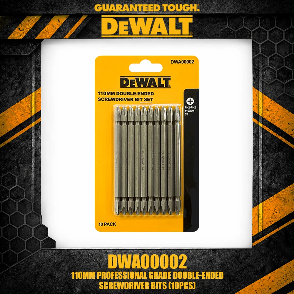 DEWALT DWA00002 DWA00003 110MM/65MM Professional Grade Double-ended Screwdriver Bits 10PCS
DEWALT DWA00002 DWA00003 110MM/65MM Professional Grade Double-ended Screwdriver Bits 10PCS