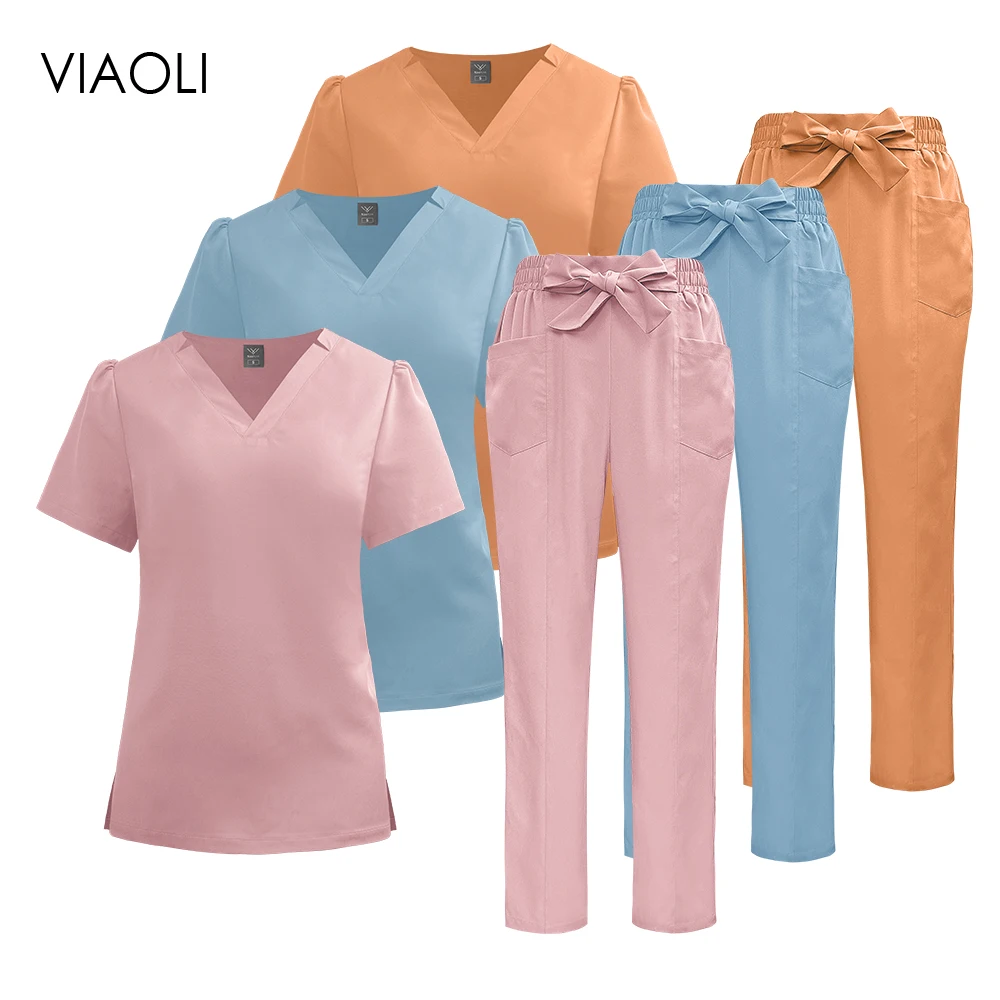 Medical Uniforms V-neck Style Nursing Hospital Medical Suits Scrubs Nurse Women Surgical Uniform Elastic Scrub Nursing Work Wear
Medical Uniforms V-neck Style Nursing Hospital Medical Suits Scrubs Nurse Women Surgical Uniform Elastic Scrub Nursing Work Wear