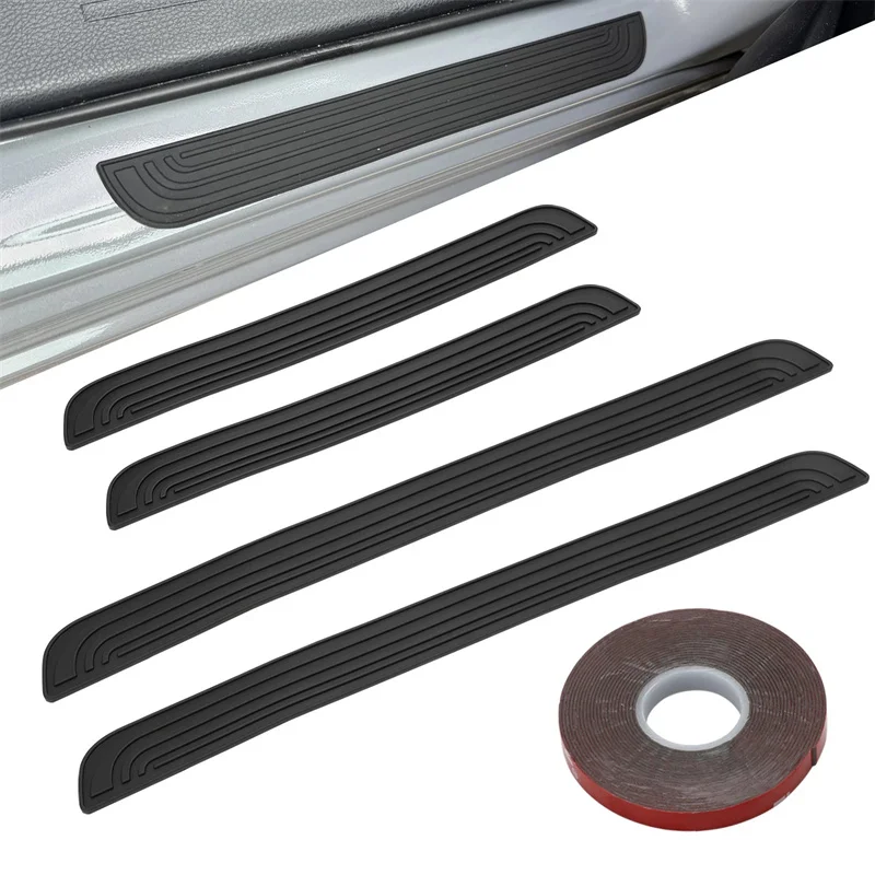 4pcs Rubber Car Door Sill Scuff Covers Black Door Panel Guards Protector Trim Anti-scratch Exterior Parts Car Decor Accessories
4pcs Rubber Car Door Sill Scuff Covers Black Door Panel Guards Protector Trim Anti-scratch Exterior Parts Car Decor Accessories