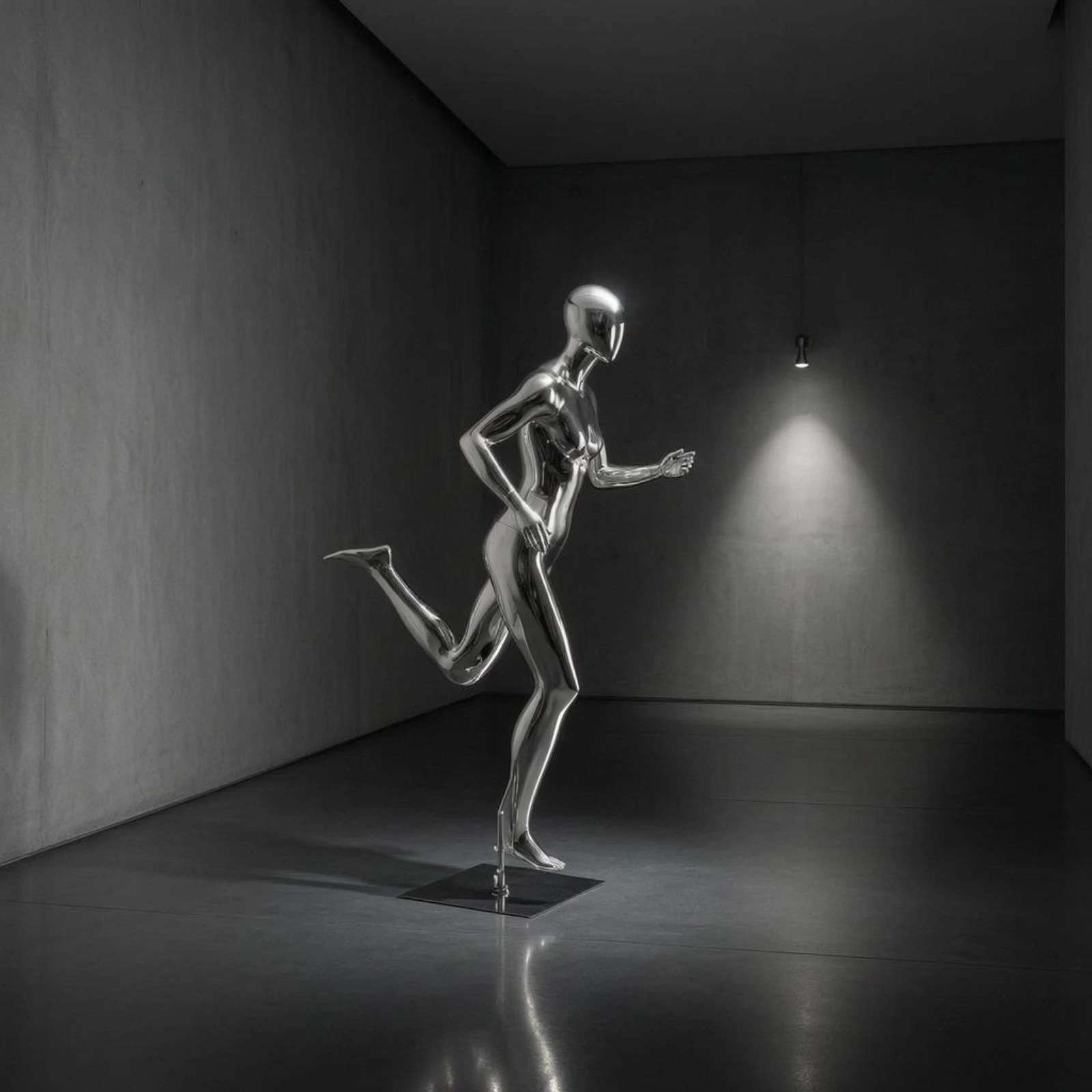 Running Mannequin Chrome-Plated Athletic Display Figure Clothing Display Mannequin Silver Fashion Form Shiny Finish
Running Mannequin Chrome-Plated Athletic Display Figure Clothing Display Mannequin Silver Fashion Form Shiny Finish