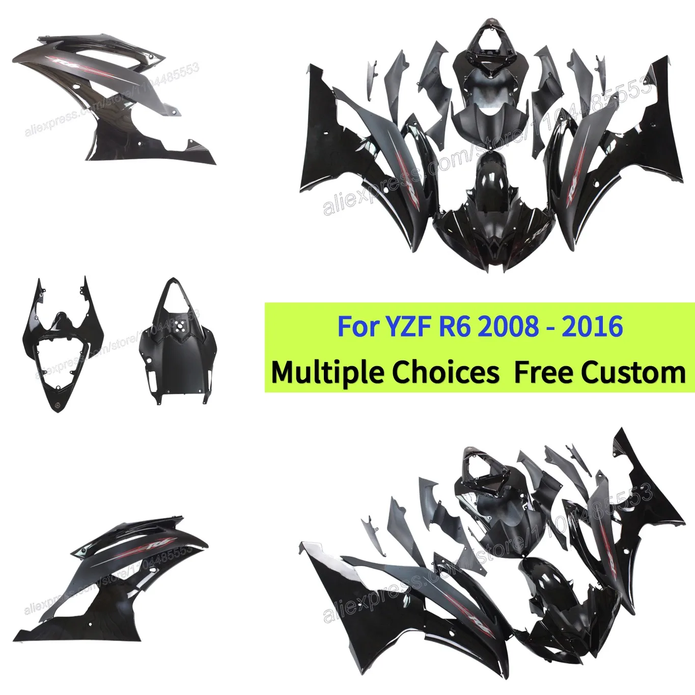 YZF R6 2008 2009 2010 2011 2012 2013 2014 2015 2016 ABS Fairing Kit for YAMAHA YZFR6 Motorcycle Plastic Body kit
YZF R6 2008 2009 2010 2011 2012 2013 2014 2015 2016 ABS Fairing Kit for YAMAHA YZFR6 Motorcycle Plastic Body kit