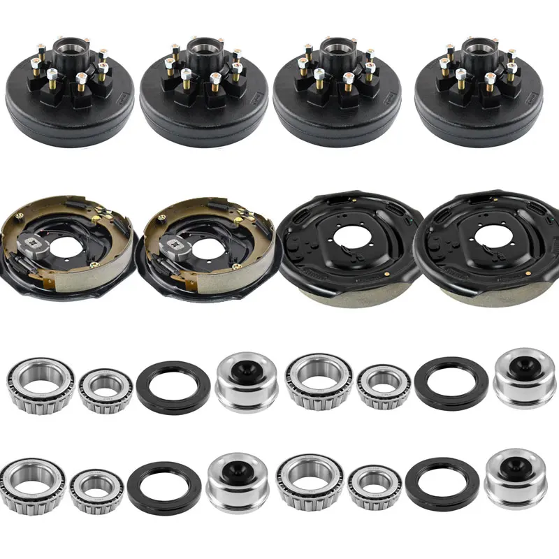 Heavy Duty Trailer Hub Drum Kits + Electric Trailer Brake Assembly Kit 12" x 2" Complete with Bearings, Seals & Hardware Trailer Hub Drum Kits with 8 Lug 7,000 LBS
Heavy Duty Trailer Hub Drum Kits + Electric Trailer Brake Assembly Kit 12" x 2" Complete with Bearings, Seals & Hardware Trailer Hub Drum Kits with 8 Lug 7,000 LBS