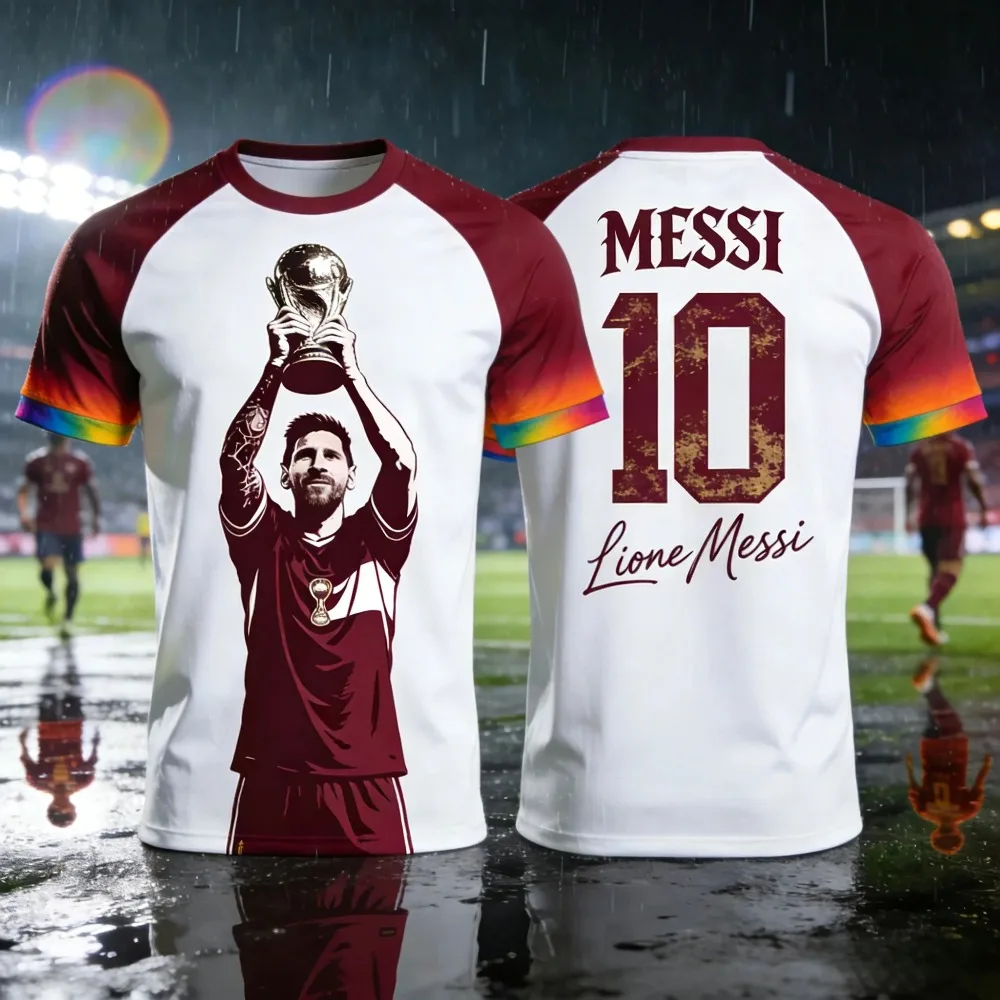 Messi Fan Style Summer 3D Printed Children's Family Wear Football Jersey T-shirt. Loose and Comfortable Suitable for Daily Wear
Messi Fan Style Summer 3D Printed Children's Family Wear Football Jersey T-shirt. Loose and Comfortable Suitable for Daily Wear