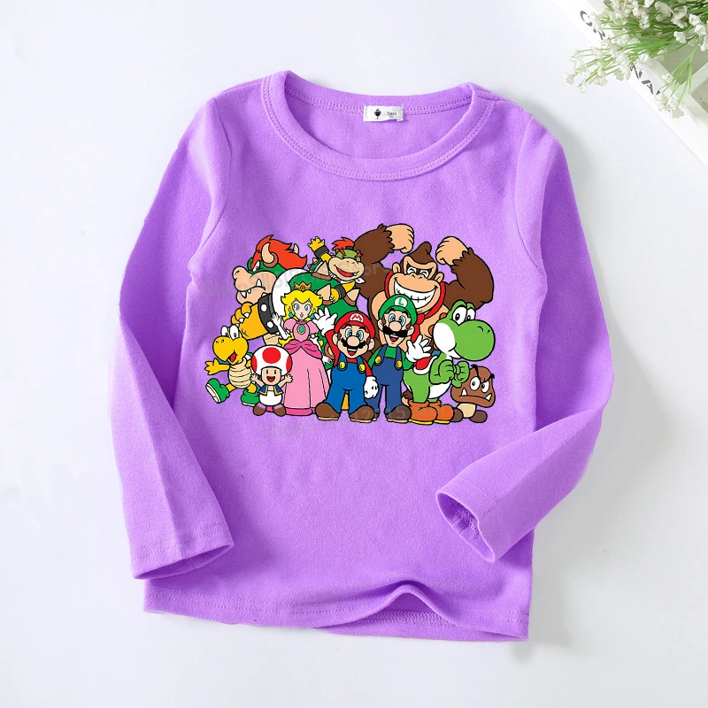 Marios Bros Toddler Girl Boy T-Shirt Luigi Peach Kids Long Sleeve Tee Shirts Baby Autumn Clothes Crew Neck Tops Casual Clothes 
Marios Bros Toddler Girl Boy T-Shirt Luigi Peach Kids Long Sleeve Tee Shirts Baby Autumn Clothes Crew Neck Tops Casual Clothes