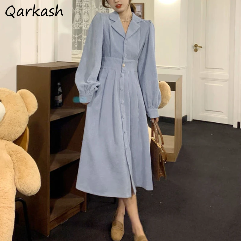 Corduroy Midi Dress Women Temper Solid Autumn Baggy Aesthetic Tender Vestidos Mujer Feminino Streetwear Vintage Daily Ulzzang
Corduroy Midi Dress Women Temper Solid Autumn Baggy Aesthetic Tender Vestidos Mujer Feminino Streetwear Vintage Daily Ulzzang