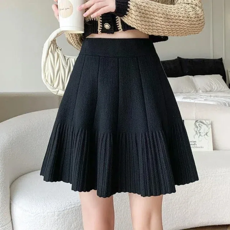 Korean Fashion Autumn Winter New Women's Solid Elastic High Waist Temperament Sweet Casual Slim Knitted A-line Pleated Skirt
Korean Fashion Autumn Winter New Women's Solid Elastic High Waist Temperament Sweet Casual Slim Knitted A-line Pleated Skirt