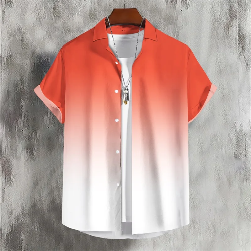 Men's Gradient Color Lapel Shirts 3d Print Basic Hawaiian Shirt Tops Summer Casual Short Sleeve Button Beach Aloha Shirts
Men's Gradient Color Lapel Shirts 3d Print Basic Hawaiian Shirt Tops Summer Casual Short Sleeve Button Beach Aloha Shirts