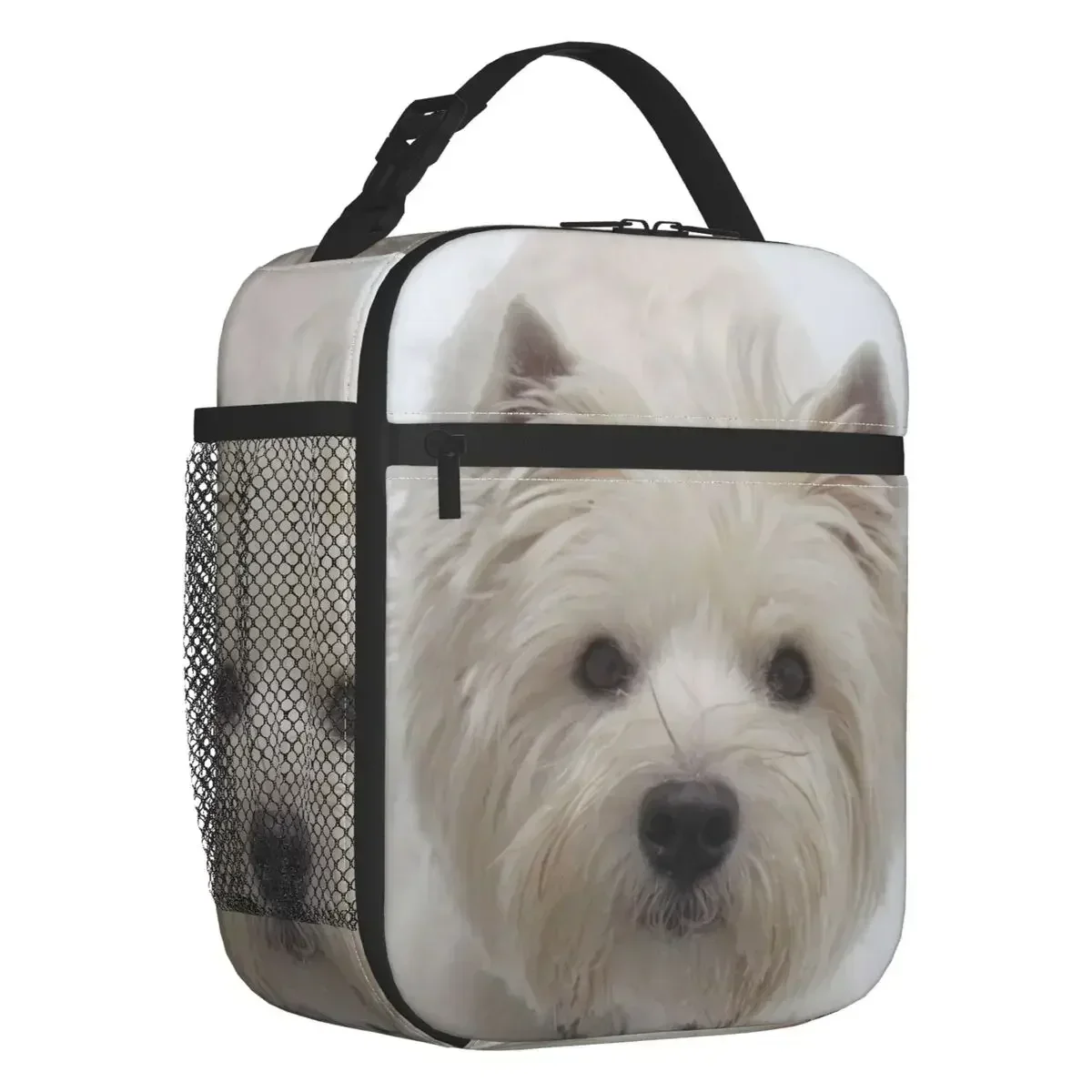Симпатичная женская сумка для ланча Westie с изображением собаки на заказ, теплые термоизолированные ланч-боксы для учеников школы
Симпатичная женская сумка для ланча Westie с изображением собаки на заказ, теплые термоизолированные ланч-боксы для учеников школы