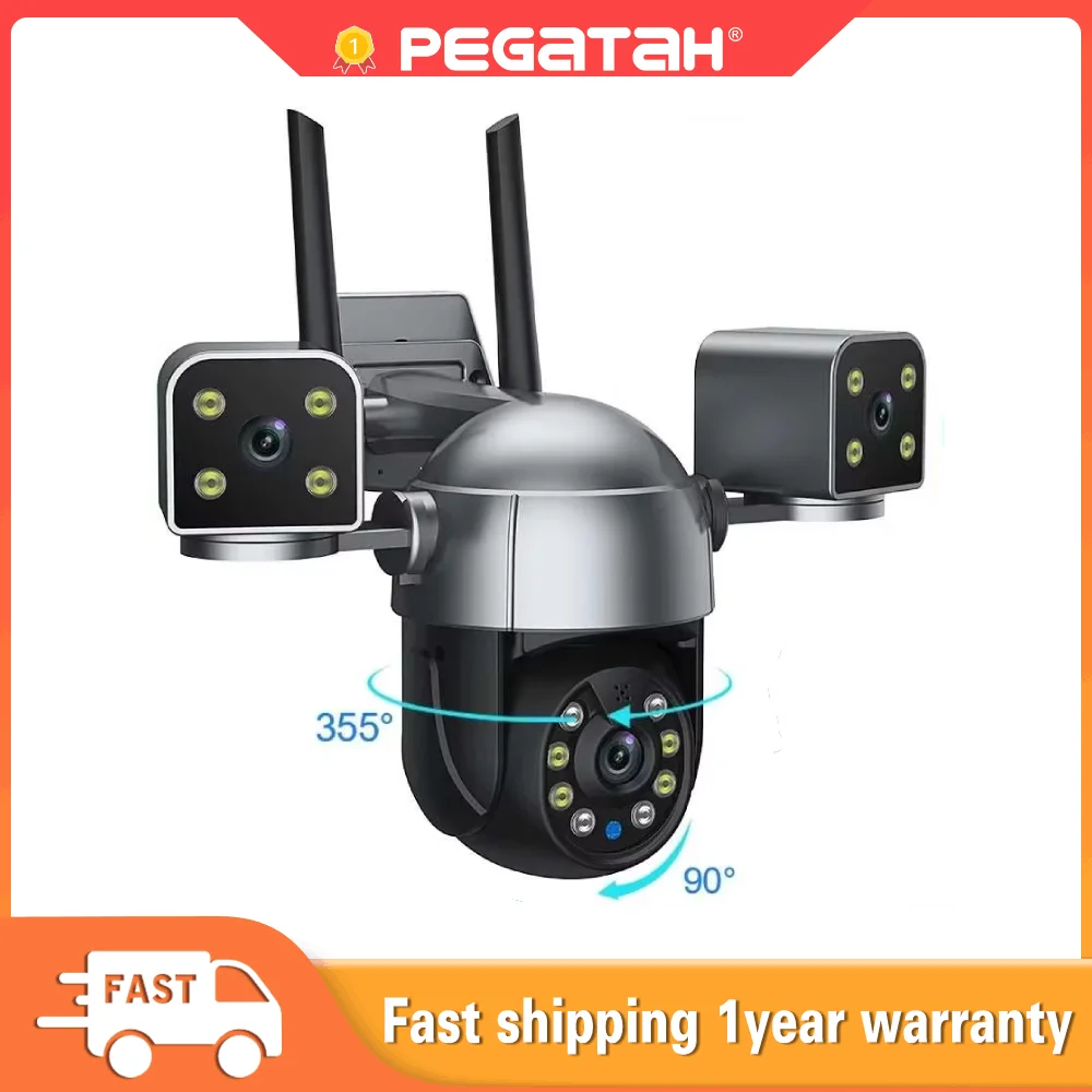 PEGATAN WIFI IP Camera 6K 12MP HD Three Lens AI Human Detection Outdoor Waterproof CCTV Video Security Cameras
PEGATAN WIFI IP Camera 6K 12MP HD Three Lens AI Human Detection Outdoor Waterproof CCTV Video Security Cameras